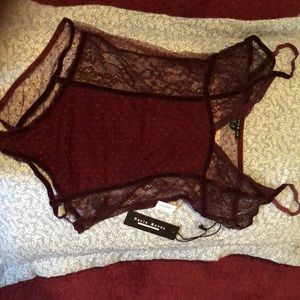 Burgundy bodysuit